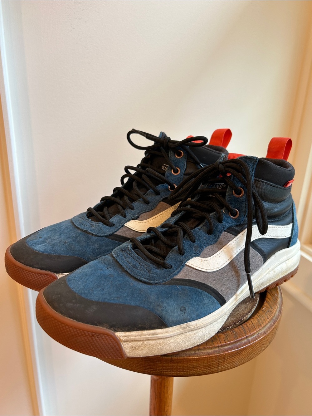 Vans Blue Suede High-Top Sneakers Ultra Cush
